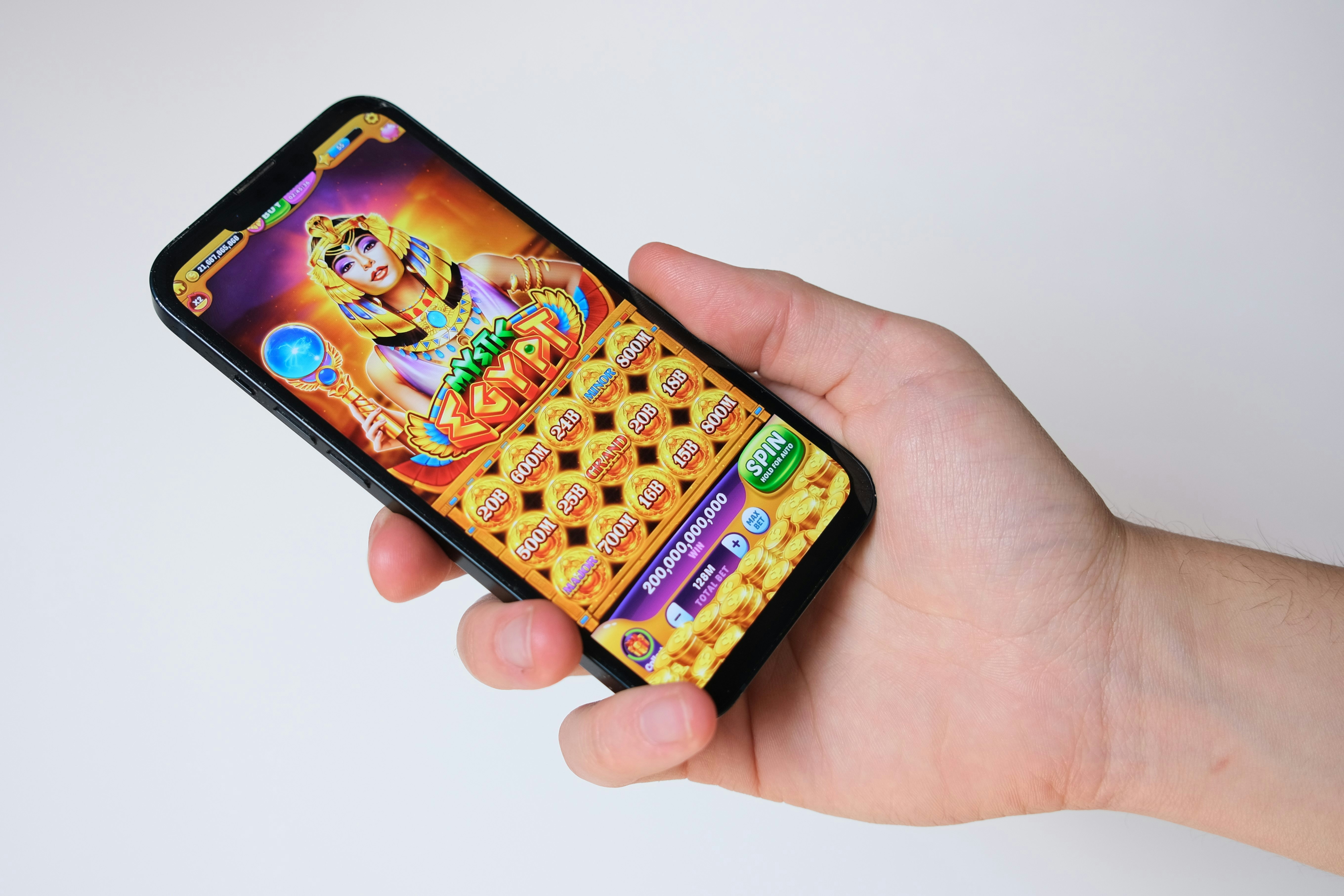 Person Interacting with a Mobile Game Ad