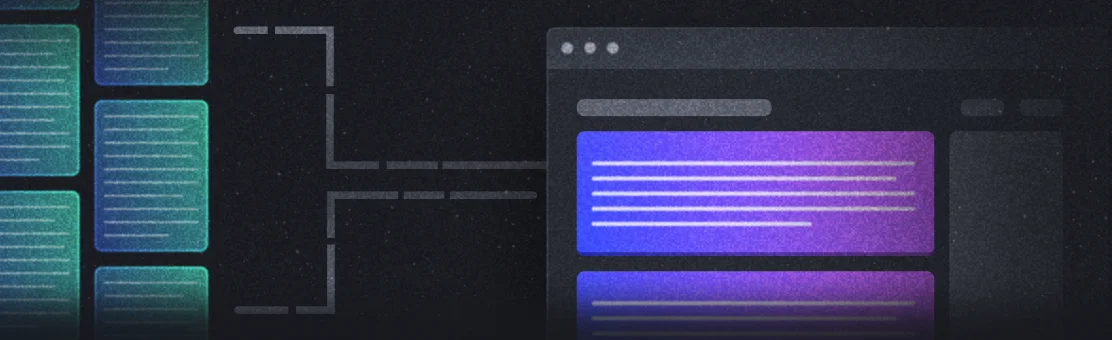 Graphic of a single section of a webpage rendering in the browser